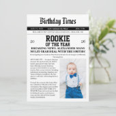 Newspaper Baseball 1st Birthday Party 招待状 (スタンド正面)