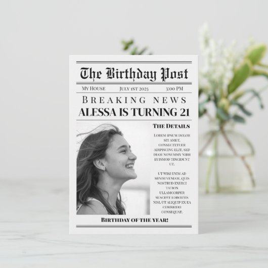 NEWSPAPER BIRTHDAY 招待状 (スタンド正面)