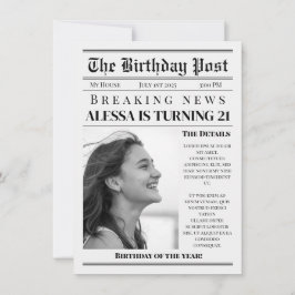 NEWSPAPER BIRTHDAY 招待状