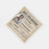 Newspaper Birthday News Funny Humorous Men 70th スタンダードランチョンナプキン (角)
