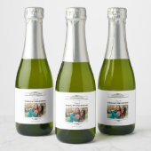 Newspaper Bridesmaid Proposal Retro Script Font スパークリングワインラベル (ボトル)