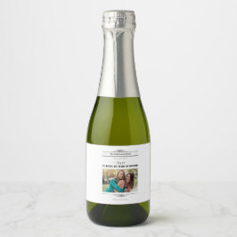 Newspaper Bridesmaid Proposal Retro Script Font スパークリングワインラベル