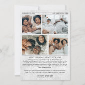 Newspaper Christmas Card 6 Photos Family Holiday シーズンカード (裏面)
