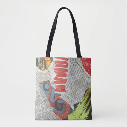 Newspaper Collage Tote Bag トートバッグ (正面)