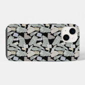 Newspaper Cutting Pattern 01x4.b iPhoneケース (裏面横)