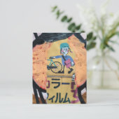 Newspaper delivery person collage ポストカード (スタンド正面)