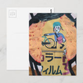 Newspaper delivery person collage ポストカード (正面/裏面)