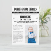 Newspaper Football 1st Birthday Party 招待状 (スタンド正面)