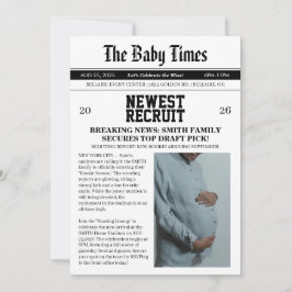 Newspaper Football Baby Shower 招待状