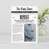 Newspaper Football Baby Shower 招待状 (スタンド正面)