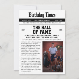 Newspaper Golf 50th Birthday 招待状