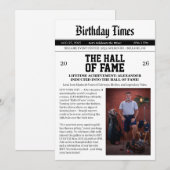 Newspaper Golf 50th Birthday 招待状 (正面/裏面)