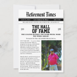 Newspaper Golf Retirement Party 招待状