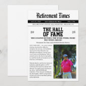Newspaper Golf Retirement Party 招待状 (正面/裏面)