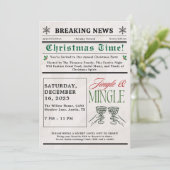 Newspaper Jingle and Mingle Cocktail Christmas  招待状 (スタンド正面)