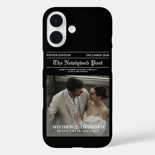 Newspaper Merry and Married Photo Case-Mate iPhoneケース (裏面)
