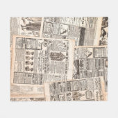 Newspaper pages with antique advertising. Woman's  フリースブランケット (正面(横))