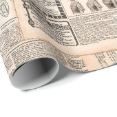 Newspaper pages with antique advertising. Woman's ラッピングペーパー (ロールコーナー)