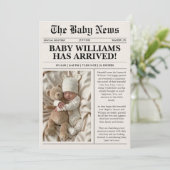 Newspaper Photo Birth Announcement Card 案内状 (スタンド正面)