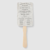 Newspaper Photo Wedding Program Timeline ハンドファン (裏面)