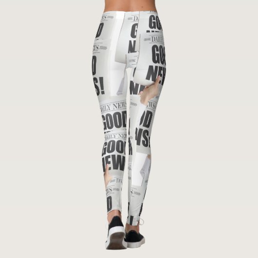 Newspaper Print Leggings レギンス (裏面)