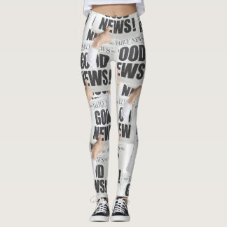 Newspaper Print Leggings レギンス