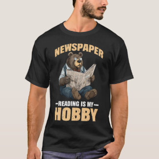 Newspaper Reading Is My Hobby Print Reader Routine Tシャツ