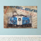 Newspaper Shelby Cobra 427 キャンバスプリント (インサイチュ (ウッドフロア))