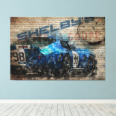 Newspaper Shelby Daytona Coupe キャンバスプリント (インサイチュ (ウッドフロア))