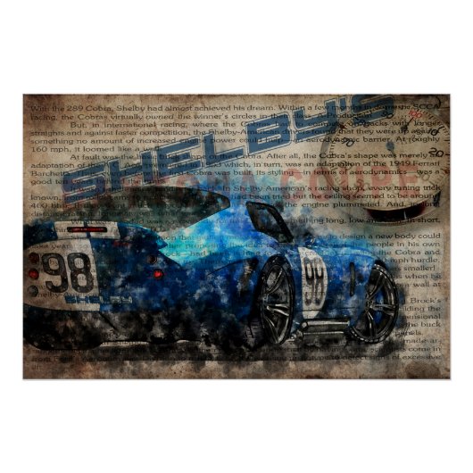 Newspaper Shelby Daytona Coupe ポスター (正面)