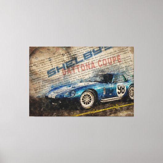 Newspaper Shelby Daytona Coupe 2 キャンバスプリント (正面)