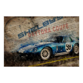 Newspaper Shelby Daytona Coupe 2 ポスター