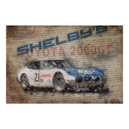 Newspaper Shelby Toyota 2000GT ポスター