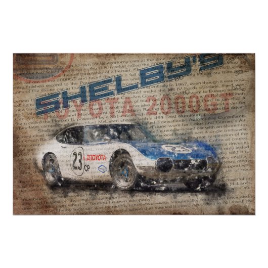 Newspaper Shelby Toyota 2000GT ポスター (正面)