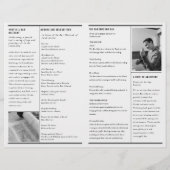 Newspaper Style Mitzvah Program Small Folded Paper チラシ (裏面)