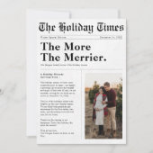 Newspaper Style | The More The Merrier Pregnancy 案内状 (正面)