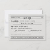 Newspaper-Style Wedding RSVP Response card (正面)