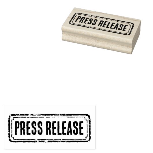 Newspaper Themed Distressed Press Release ラバースタンプ (押印)