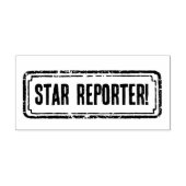 Newspaper Themed Distressed Star Reporter! ラバースタンプ (インプリント)