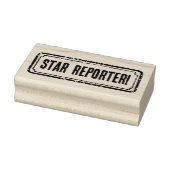 Newspaper Themed Distressed Star Reporter! ラバースタンプ (スタンプ)