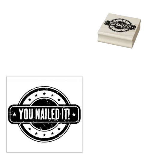 Newspaper Themed Distressed You Nailed it! ラバースタンプ (押印)