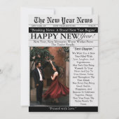 Newspaper Unique Fun Photo 2026 Happy New Year  シーズンカード (正面)