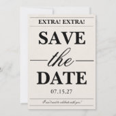 Newspaper Unique Fun Photo 2nd Birthday Party 招待状 (裏面)