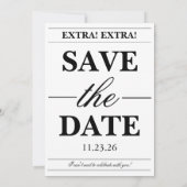 Newspaper Unique Fun Photo Quinceanera 招待状 (裏面)