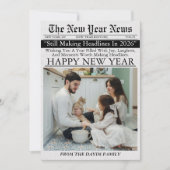 Newspaper Unique Fun What A Year New Year 2026 シーズンカード (正面)
