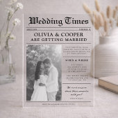 Newspaper Wedding アクリル招待状
