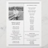 Newspaper Wedding Program Single Large Page  チラシ (裏面)