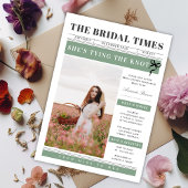 Newspaper Wedding Unique Fun Bridal Shower 招待状