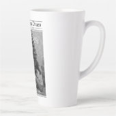 Newspaper What A Year Black White Photo Christmas カフェラテマグ (右)