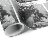 Newspaper What A Year Holiday Photo Christmas ラッピングペーパー (ロールコーナー)